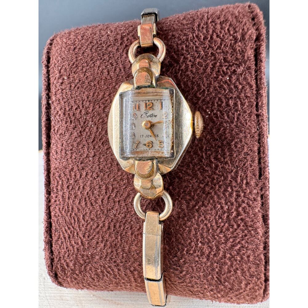 Vintage Croton Swiss 17 Jewel Ladies Watch 10K RGP Gold Filled Art Deco Style
